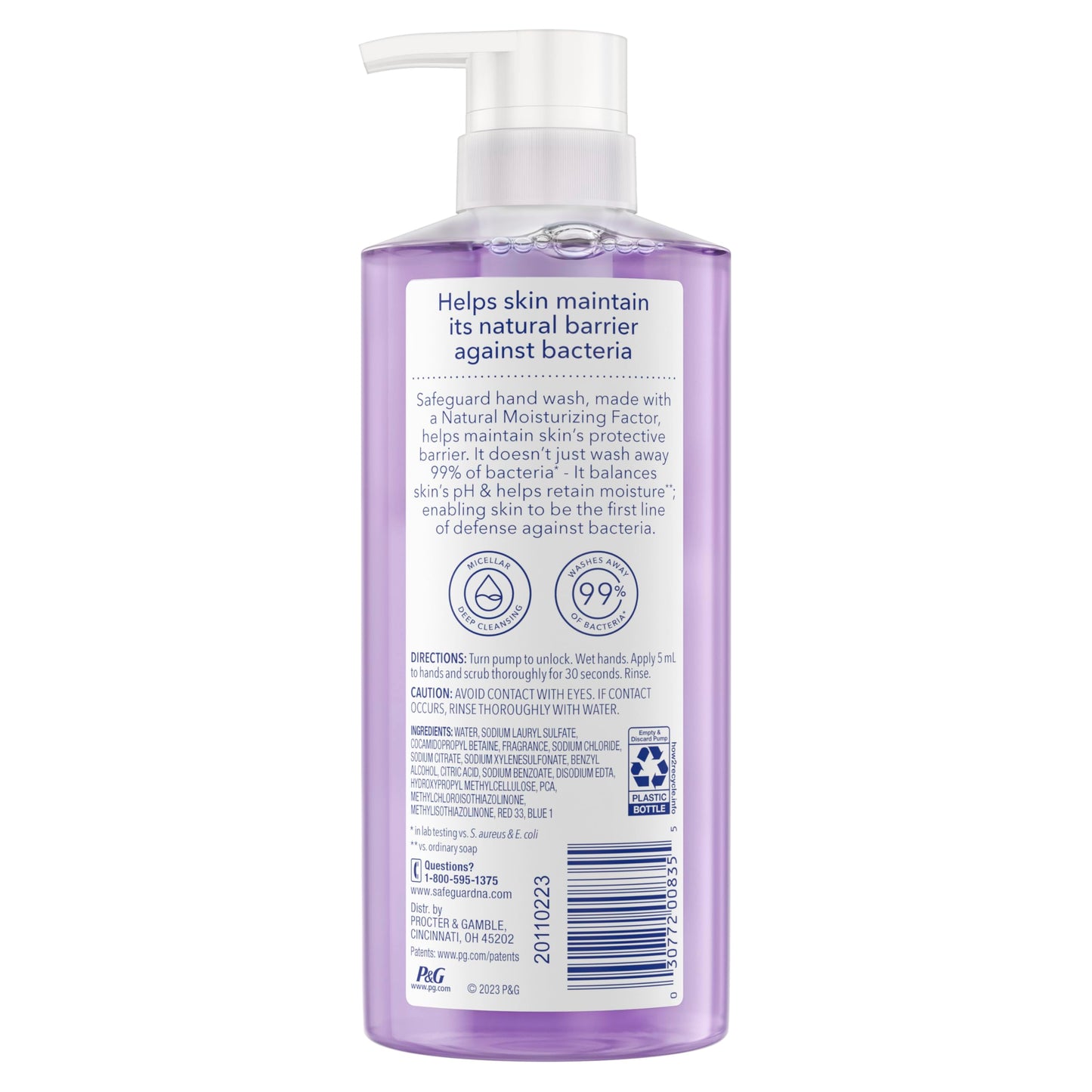 Safeguard Hydrating Liquid Hand Soap, (4-Pack, 15.5 oz)