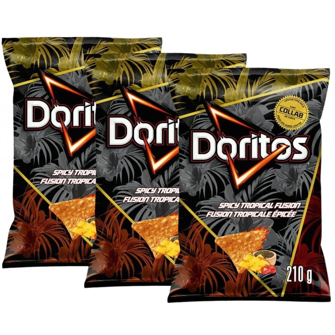 Doritos Spicy Tropical Fusion Tortilla Chips | (3-Pack, 7.4 oz Bags)