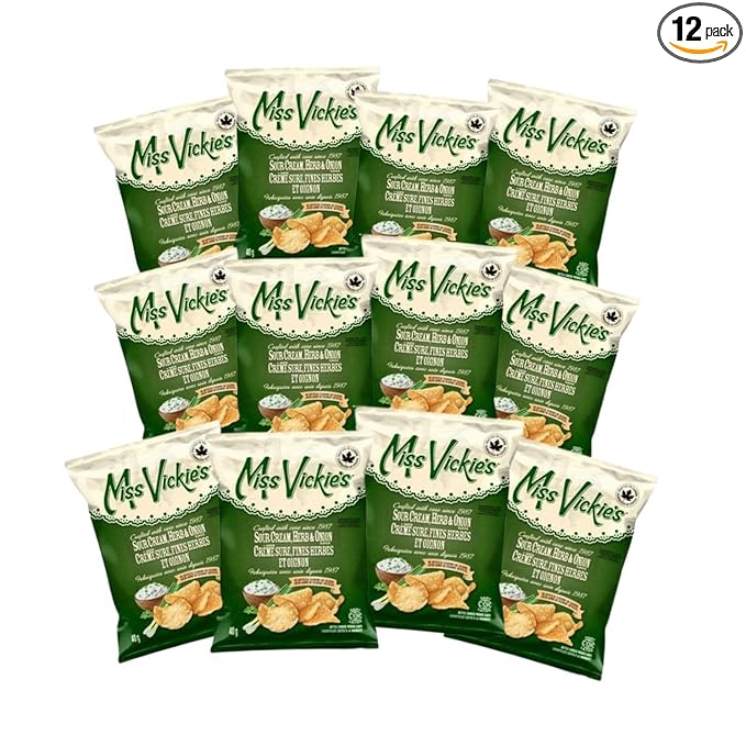 Miss Vickie's Sour Cream & Onion Herb Chips - 4 Pack (40g)