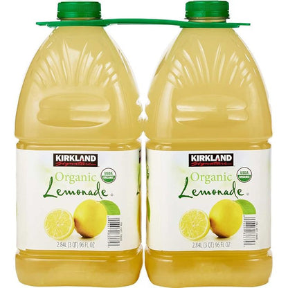 Kirkland Signature Organic Lemonade (2 Pack, 96 fl oz Bottles Ea) - Refreshing, USDA Organic, 18% Juice