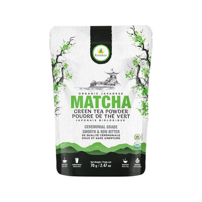 Ecoideas Organic Ceremonial Matcha Green Tea Powder - 70g