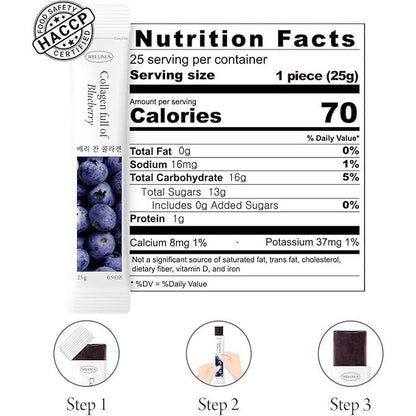 WELLINUS Collagen Jelly Sticks: Pomegranate, Mango & Blueberry Variety Pack (75 Count) – Glowing Skin, Healthy Hair & Strong Nails