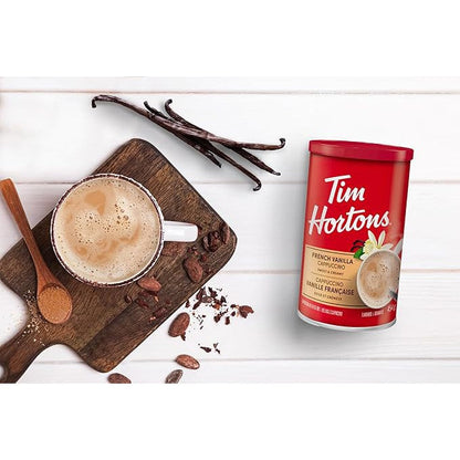 Tim Hortons French Vanilla Instant Cappuccino Mix (16oz) – Rich & Creamy
