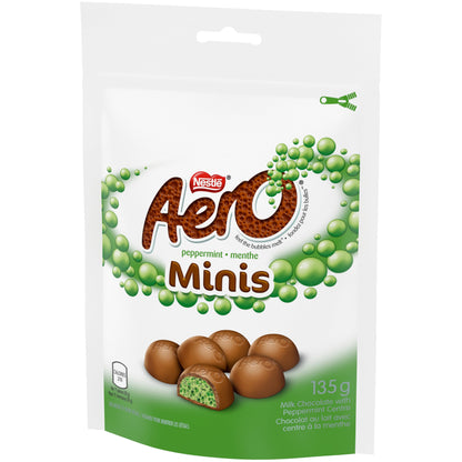 Aero Peppermint Chocolate Bubbles Pouch - Light & Refreshing Candy (4.76 oz)