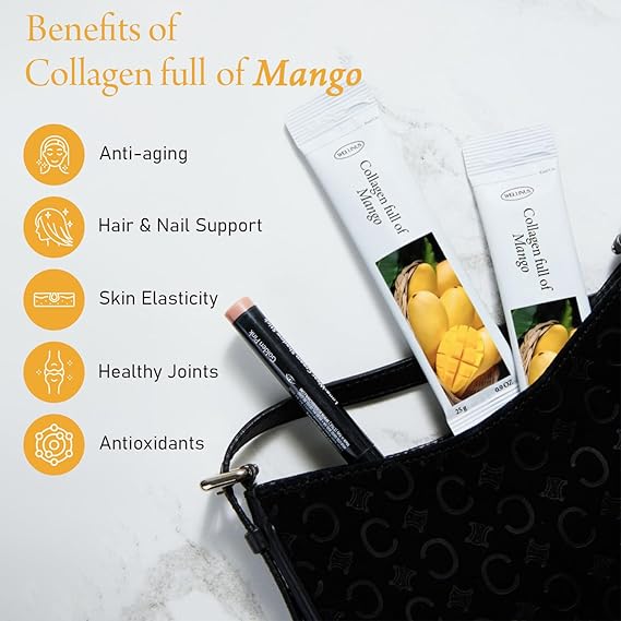 Korean Beauty Mango Collagen Jelly Sticks - 25 Packs