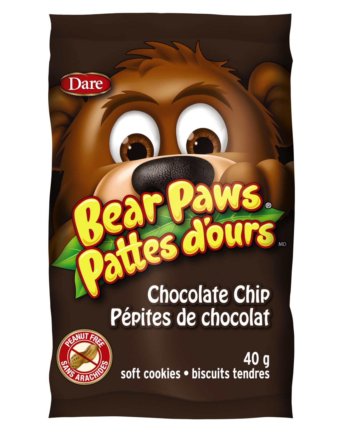 Bear Paws Chocolate Chip Cookies -  240g, 6 Pouches