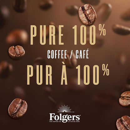 Folgers Classic Roast Medium Dark Roast, Ground Coffee, 816g Canister