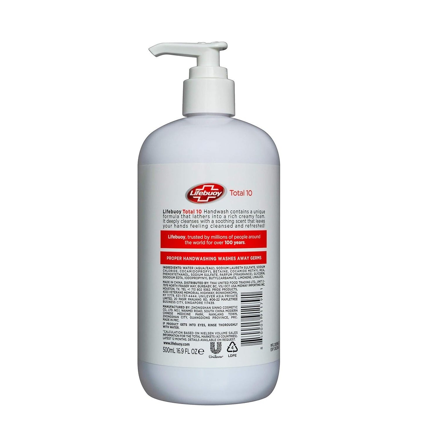 Lifebuoy Total 10 Hand Wash: (16.9 fl oz)