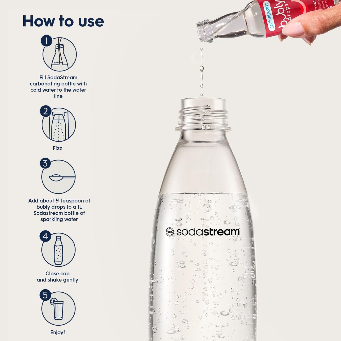 SodaStream bubly Drops: Orange Flavor |  (40ml)