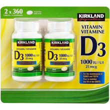 Kirkland Signature Vitamin D3 1000 IU (25 mcg) - Bone, Teeth & Immune Support - 720 Tablets (Twin Pack)