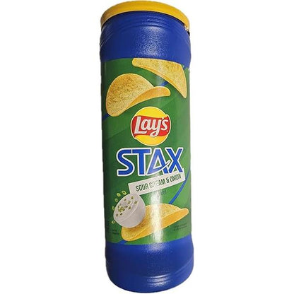 Lay's Stax Sour Cream & Onion Potato Crisps - (5.5 oz Cans)
