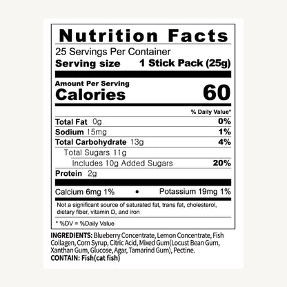 WELLINUS Korean Beauty Blueberry Collagen Jelly Sticks - 25 Packs