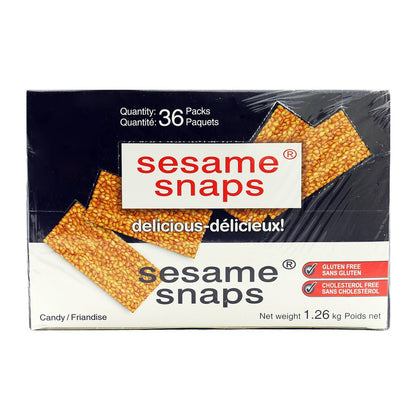 Sesame Snaps Crunchy Snack Bars – Bulk 36 Pack | Healthy, Natural, On-the-Go Treat (1.26kg)