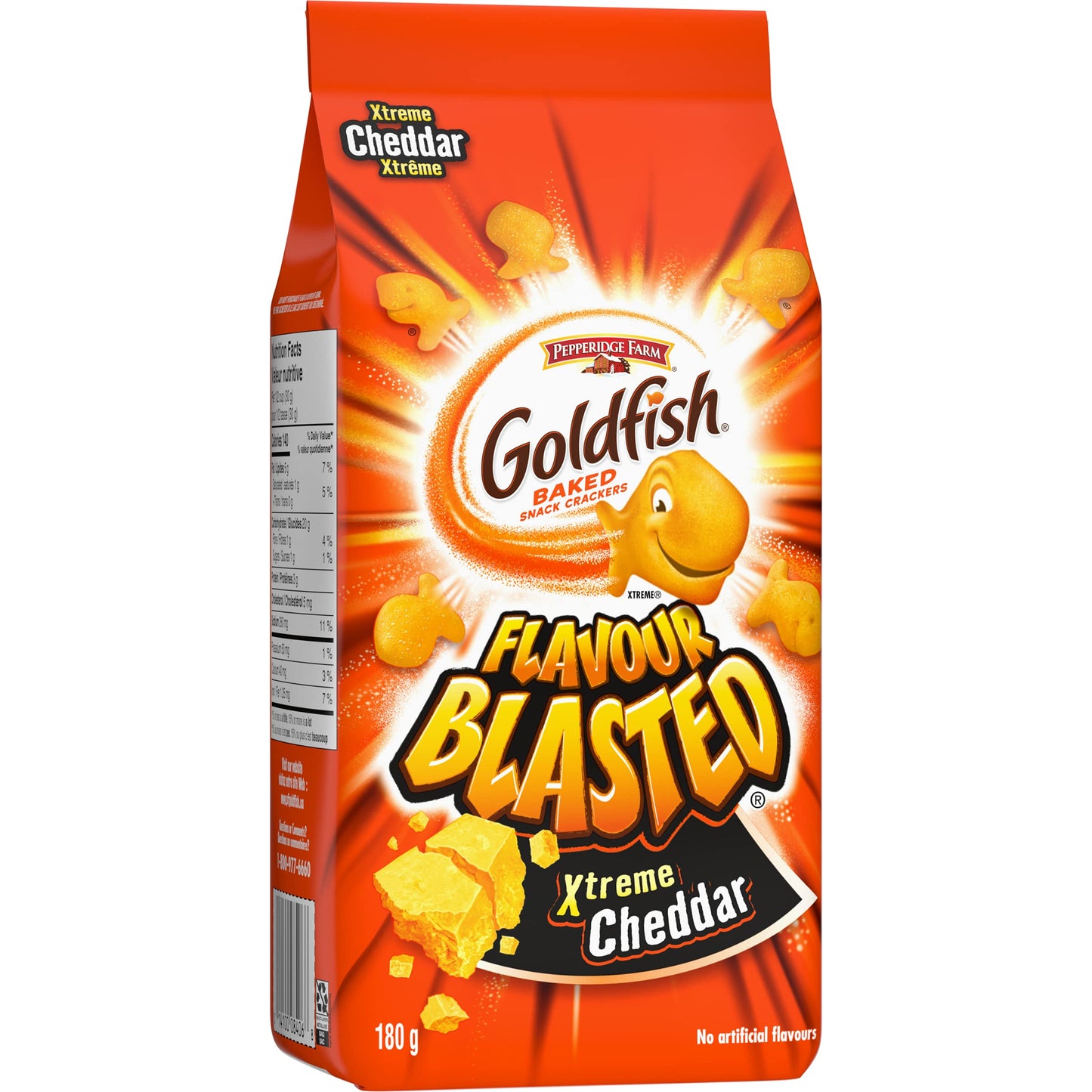 Goldfish Flavour Blasted Xtreme Cheddar Crackers, 180g