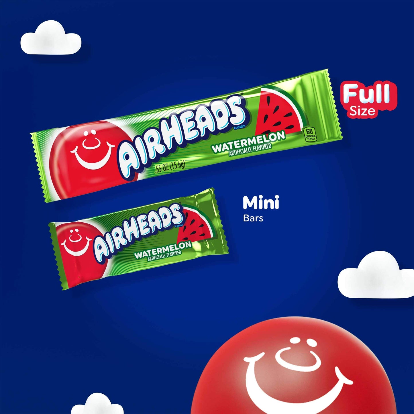 Airheads Bars, Watermelon, 0.55 Ounce (Pack of 36)