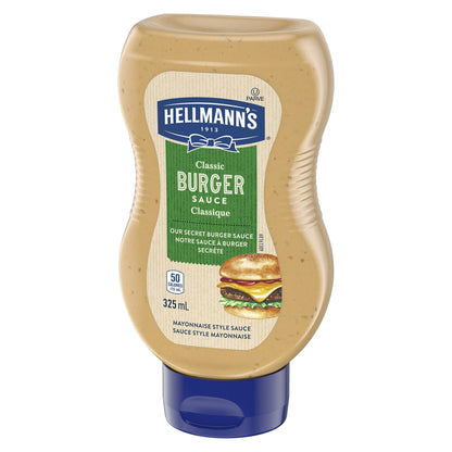Hellmann's Classic Burger Sauce, Gluten Free and Certified Kosher, 325ml