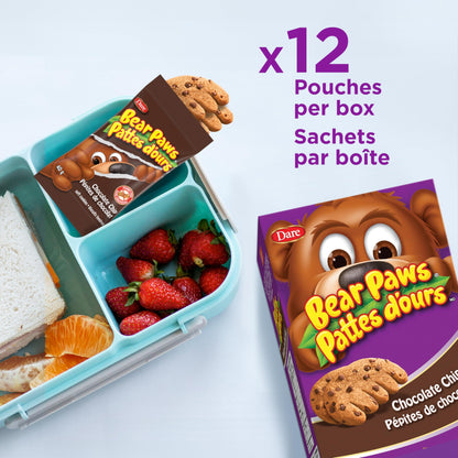 Bear Paws Chocolate Chip Cookies - 480g, 12 Pouches