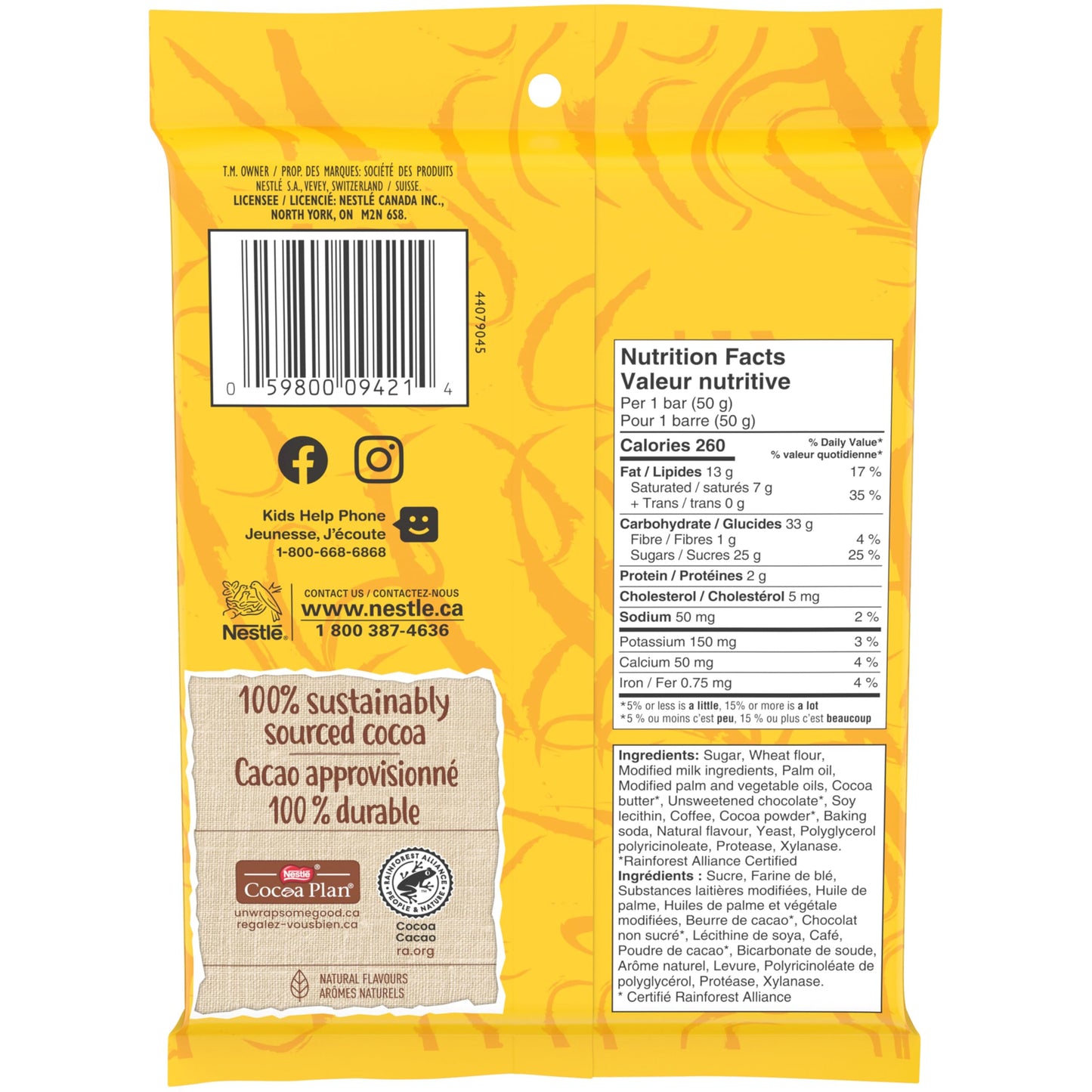 Nestle Coffee Crisp Multipack Candy Coated Chocolates, 4 x 50 g