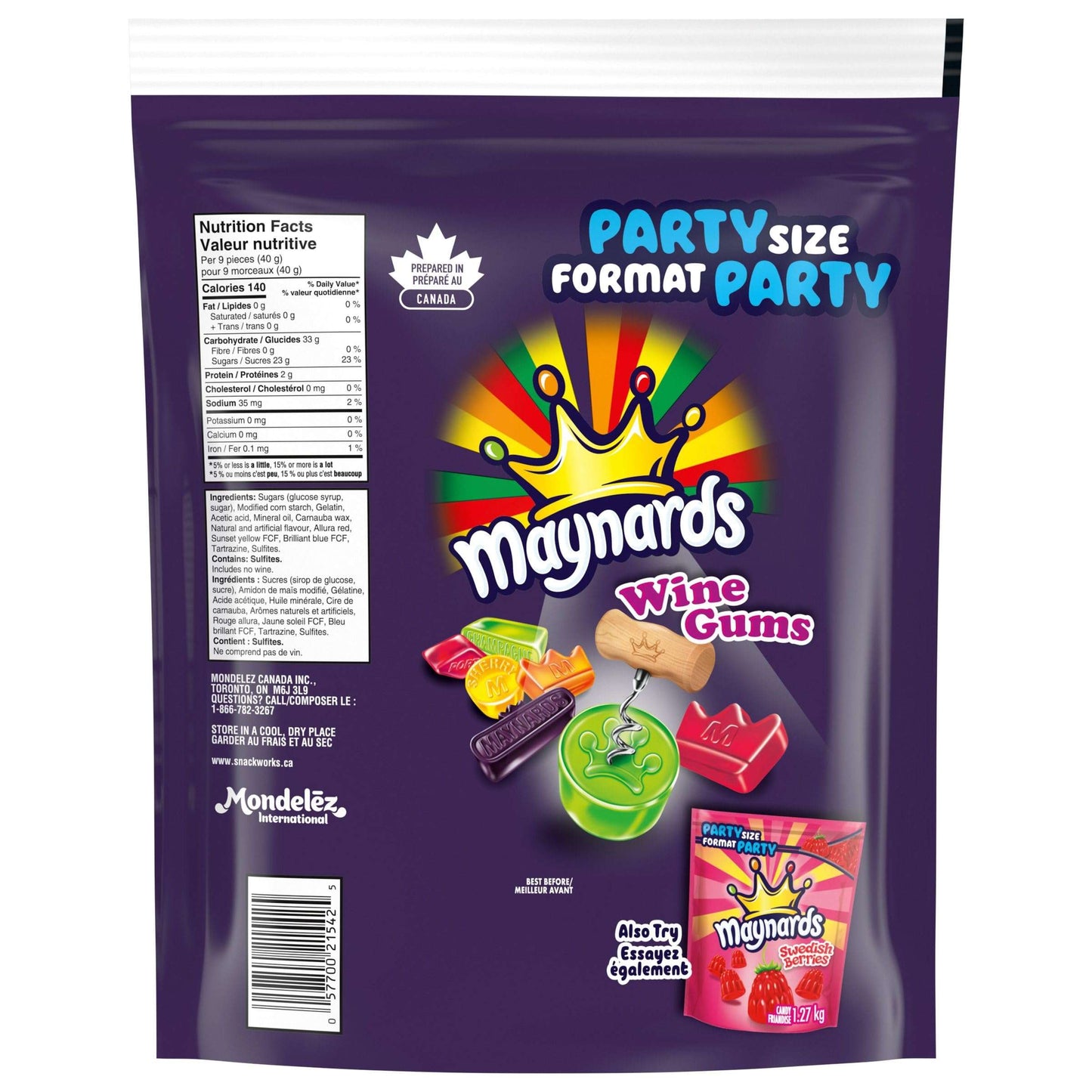 Maynards Wine Gums - 1kg Party Size Chewy Candy | Assorted Fruit Flavors | Resealable