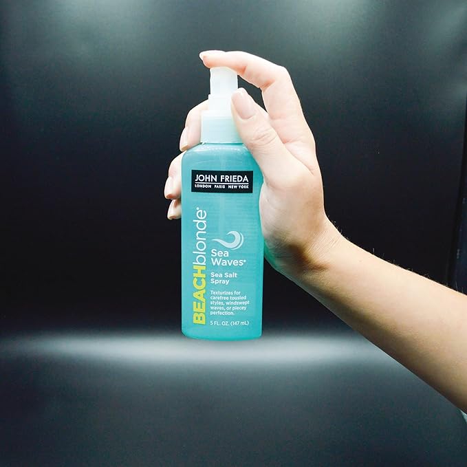John Frieda Beach Blonde Sea Salt Spray (5oz) - Tousled Waves, Texturizing Volume, Silicone-Free