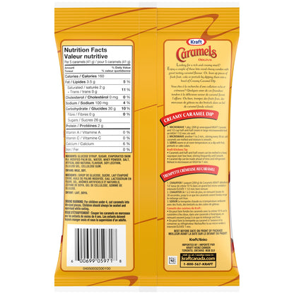 Kraft Caramels Individually Wrapped Candy, 269 gr Bag