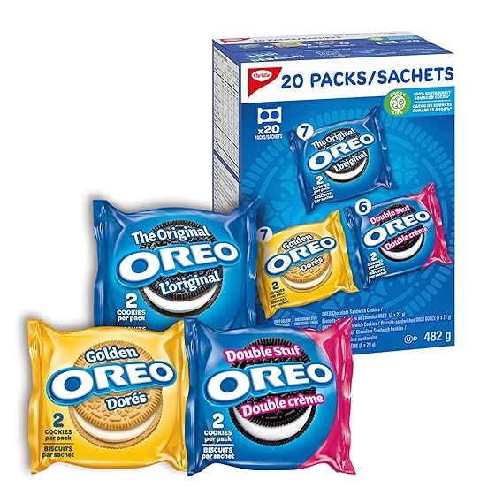 Oreo Cookies Variety Snack Packs (20 Count, 17oz Box)