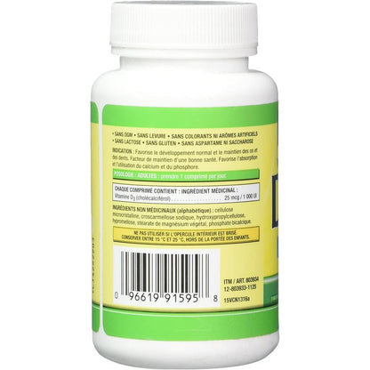 Kirkland Signature Vitamin D3 1000 IU (360 Tablets)
