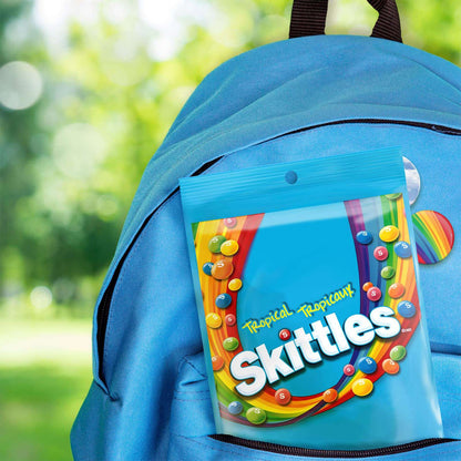 Skittles Tangy Tropical Chewy Candy | 320g Bowl Size Bag | Exotic Fruit Flavors