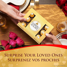 FERRERO ROCHER Fine Hazelnut Milk Chocolate; Heart Shaped Gift Box; 8 Count; Individually Wrapped Chocolate; Valentines Day Chocolate; 100 Grams