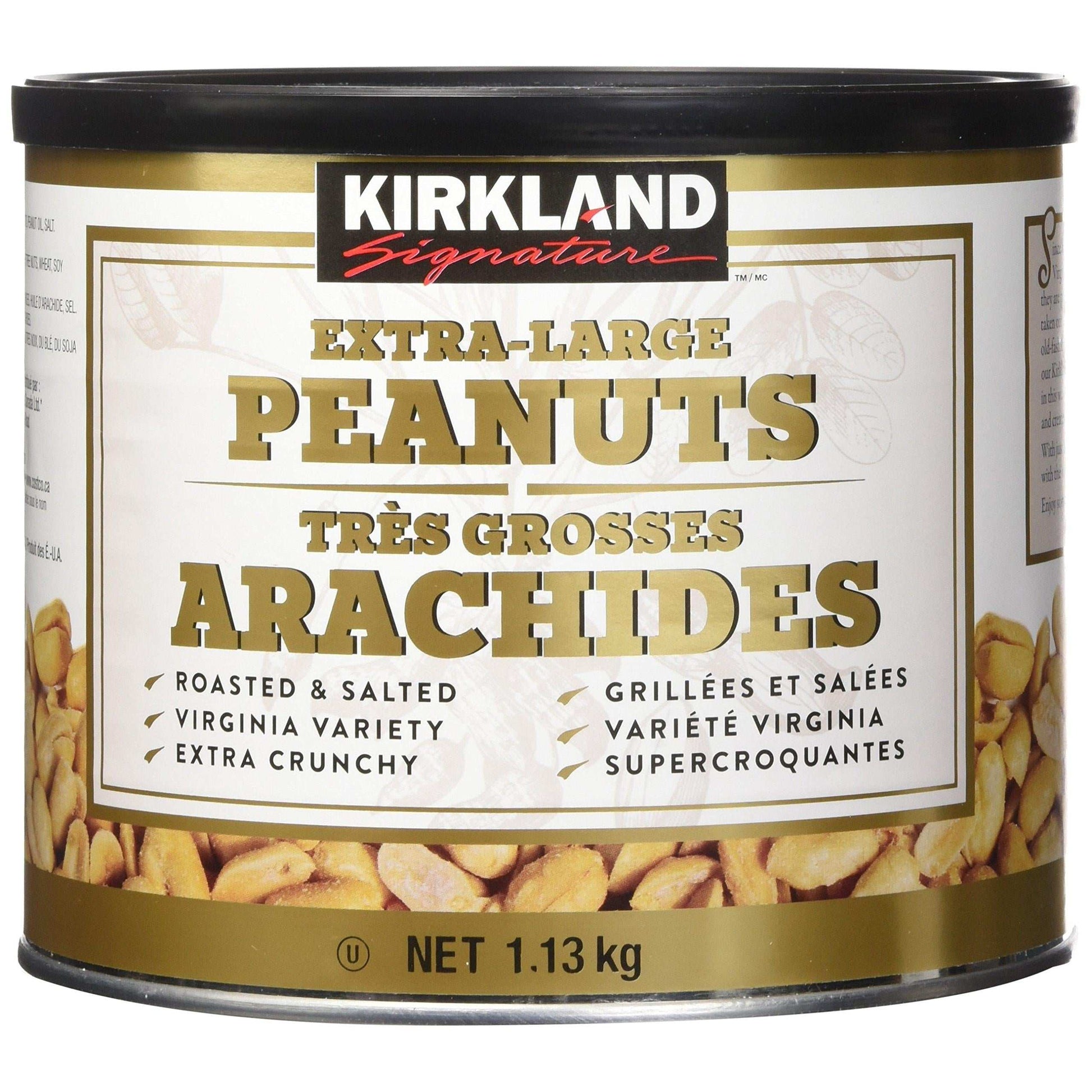 Kirkland Signature Extra Large Peanuts - Roasted & Salted | 2.5 lb Jar (40 oz)
