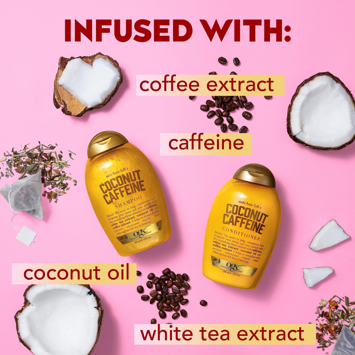 OGX Coconut Caffeine Strengthening Conditioner  | 13 fl oz