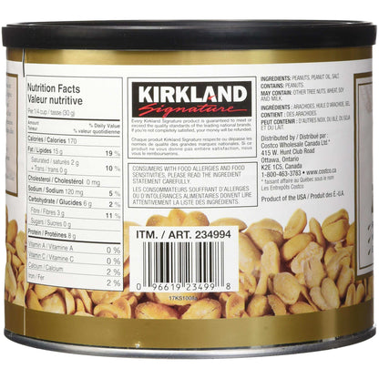Kirkland Signature Extra Large Peanuts - Roasted & Salted | 2.5 lb Jar (40 oz)