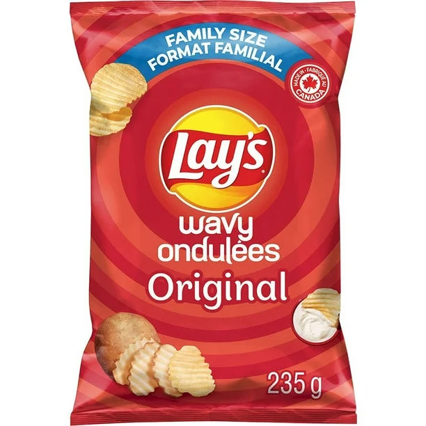 Lay's Wavy Original Potato Chips (235g)