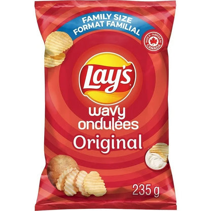 Lay's Wavy Original Potato Chips (235g)