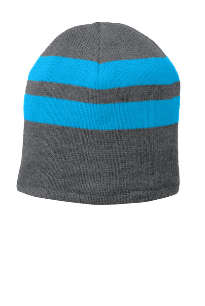 Port & Co™ Fleece-Lined Striped Beanie Cap. C922
