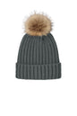 Port Authority® Faux Fur Pom Beanie C990