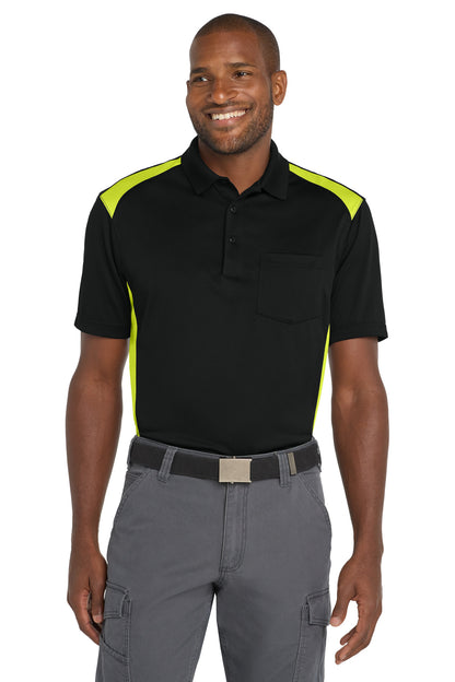 CornerStone® Select Snag-Proof Two Way Colorblock Pocket Polo. CS416