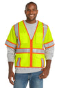 CornerStone ® ANSI 107 Class 3 Surveyor Mesh Zippered Two-Tone Short Sleeve Vest. CSV106