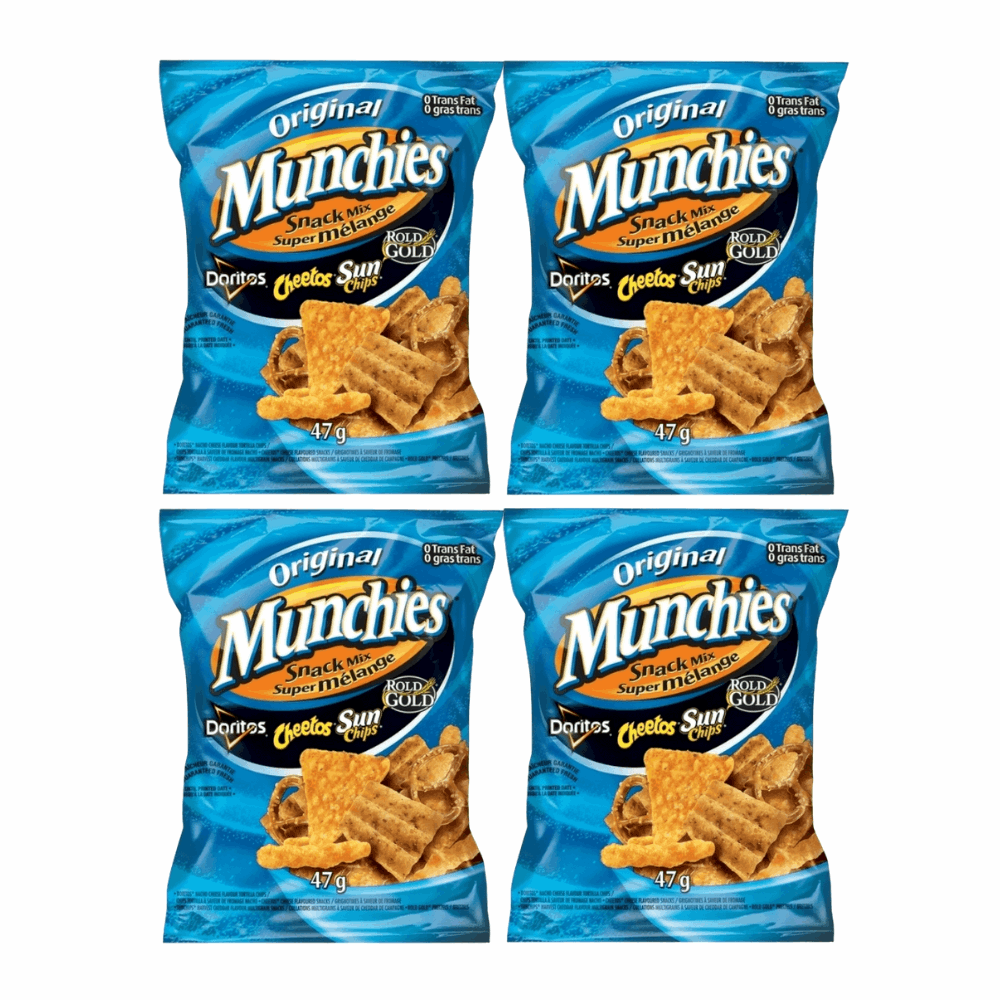 Munchies Original Snack Mix Variety Pack - 4 Individual Snack Bags (47g)