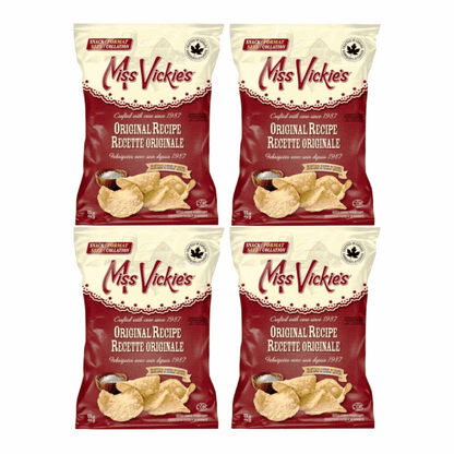 Miss Vickie's Original Sea Salt Kettle Cooked Chips - 4 Snack Pack (55g Bags)