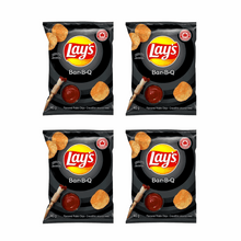 Lay's BBQ Potato Chips - Smoky & Sweet Flavor 4 Snack Pack (40g Bags)
