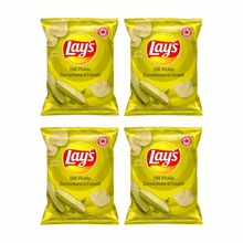 Lay's Dill Pickle Tangy Potato Chips - 4 Snack Pack (40g Bags)