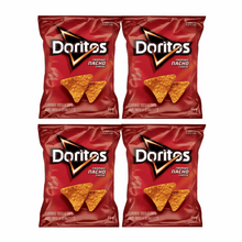 Doritos Nacho Cheese Tortilla Chips - Iconic Flavor 4 Pack (45g Snack Bags)