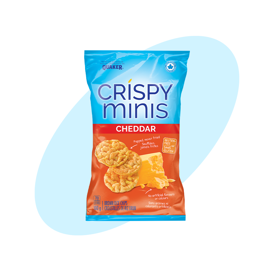 Quaker Crispy Minis | Savory Cheddar Rice Snacks - 33g