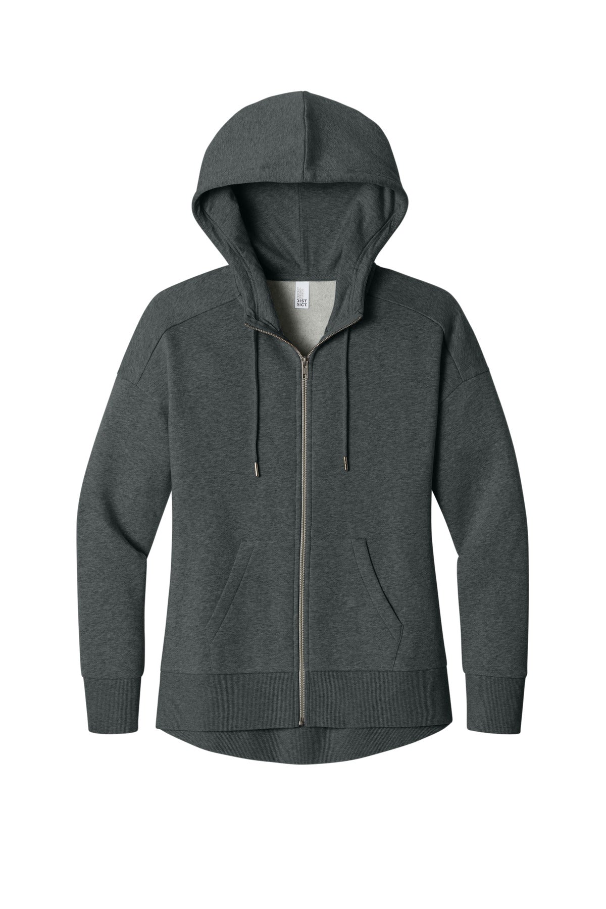 District ® Women's Perfect Weight ® Fleece Drop Shoulder Full-Zip Hoodie DT1104