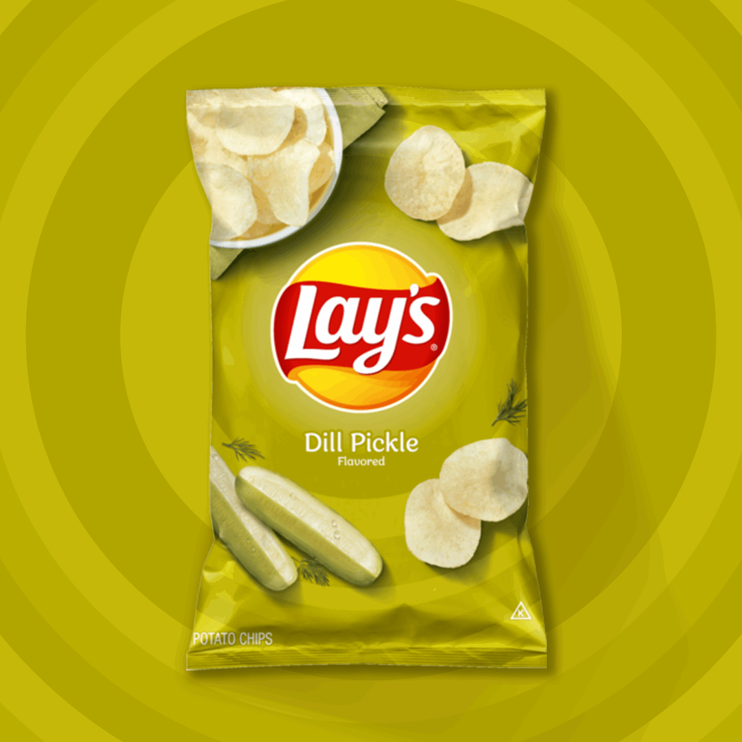 Lay's Dill Pickle Potato Chips | Bold Tangy Flavor | Kosher, No Artificial Flavors | 7.75 oz Bag