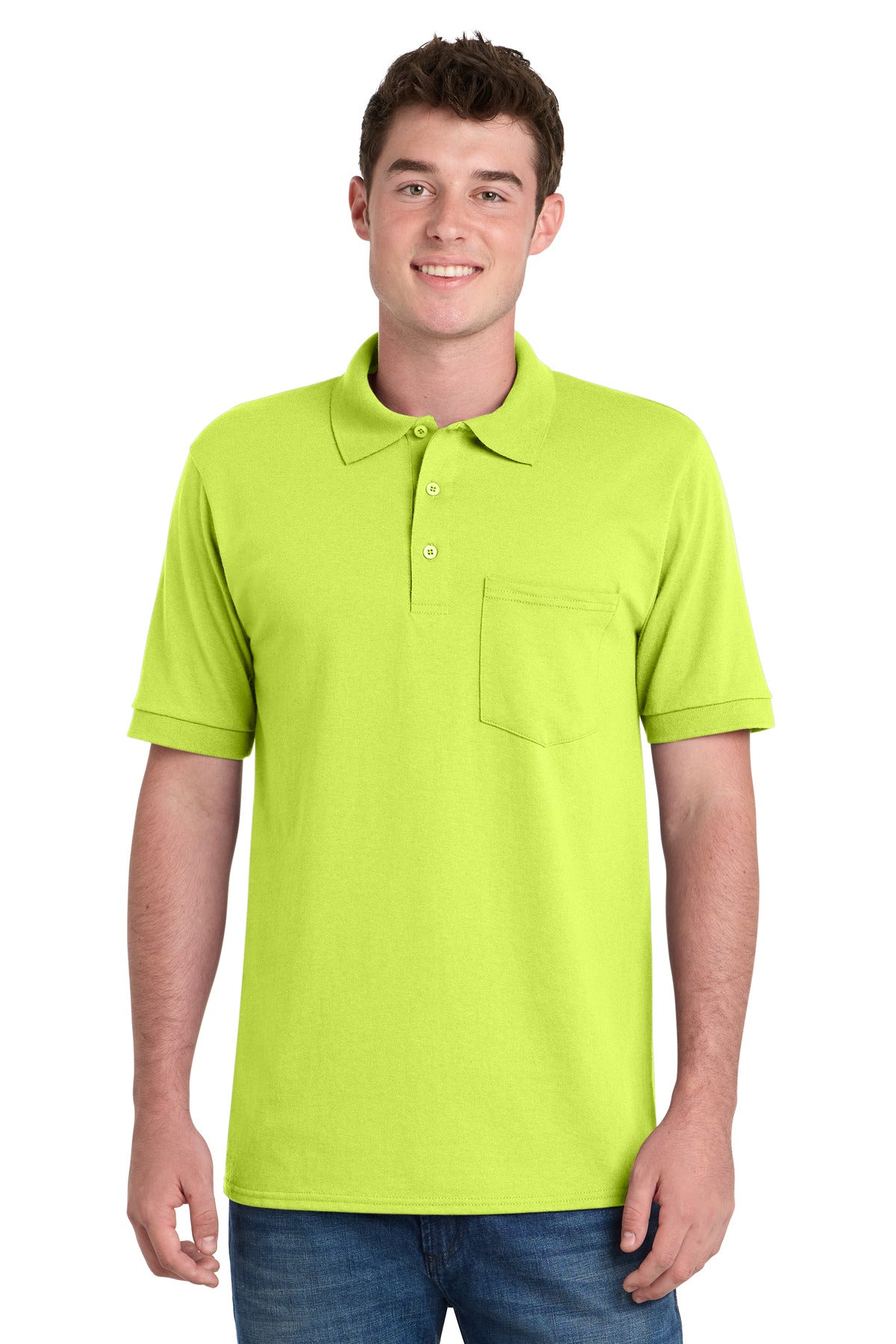 Port & Co™ Core Blend Jersey Knit Pocket Polo. KP55P