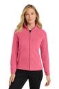 Port Authority® Women's Heather Microfleece Full-Zip Jacket. L235