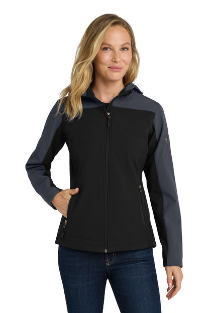 Port Authority® Women's Hooded Core Soft Shell Jacket. L335