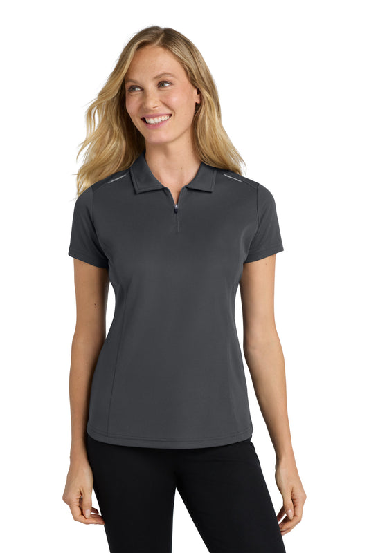 Port Authority® Women's Pinpoint Mesh Zip Polo. L580